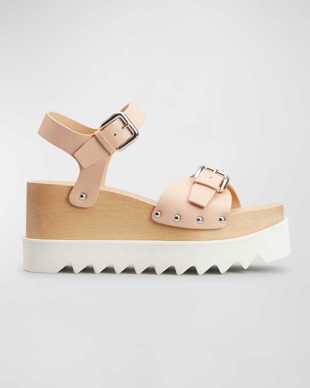 Elyse Buckle Wedge Platform Sandals